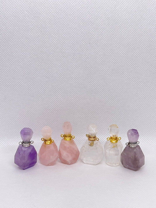 Mini crystal perfume bottle pendant
